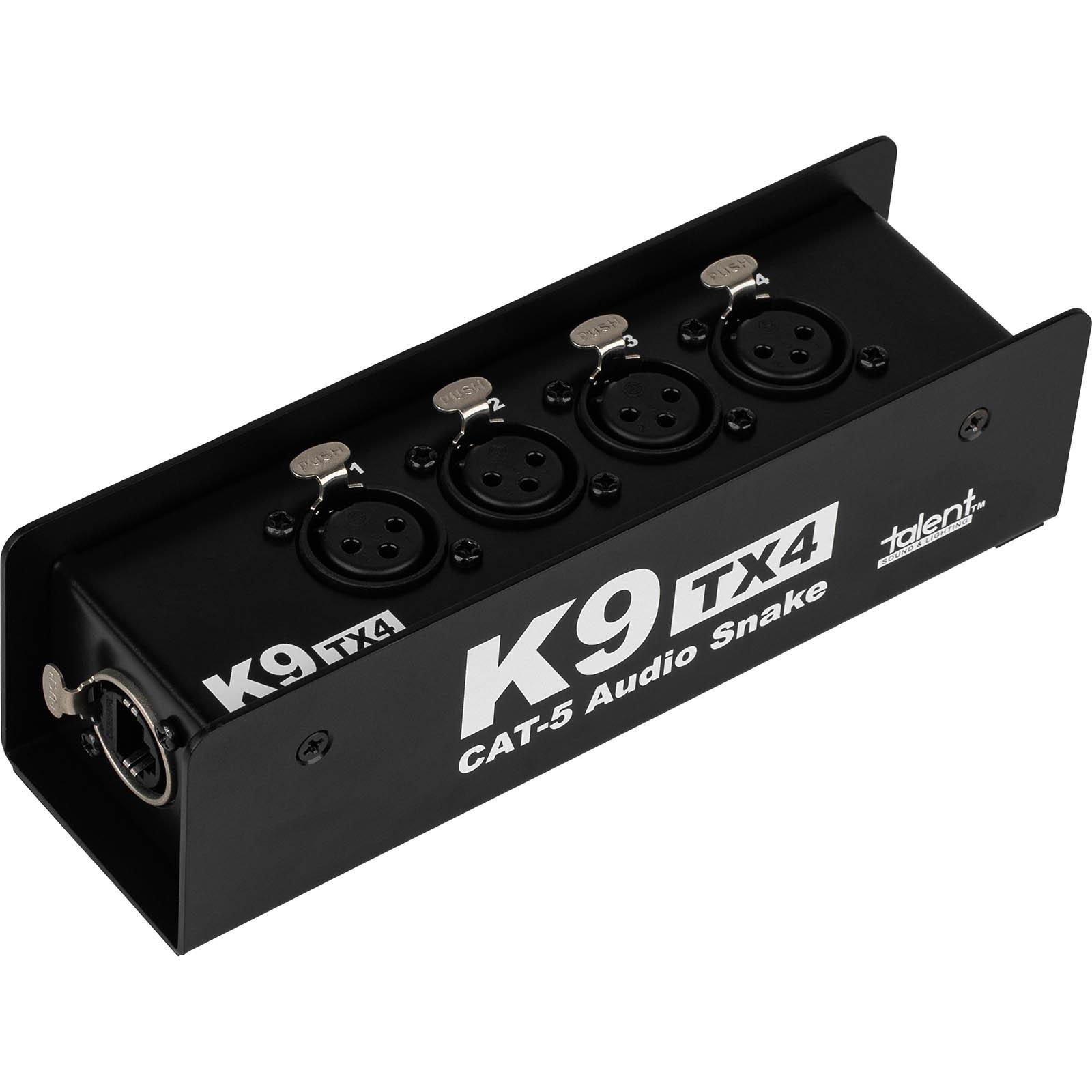 Talent K9TX4 4 Channel Cat5 XLR Audio Snake Box